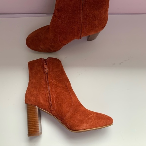 JEFFREY CAMPBELL PRIANA Bootie In Rust Suede Sz 6M - Picture 4 of 11